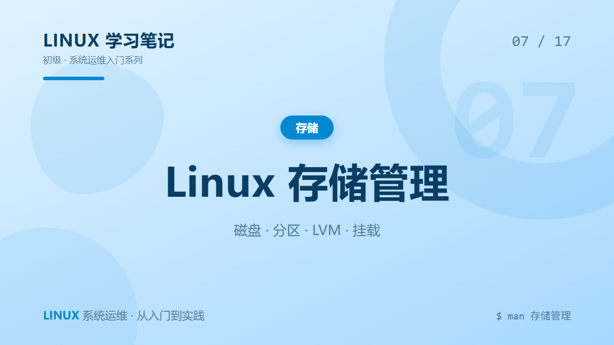 Linux 存储管理